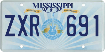 MS license plate ZXR691