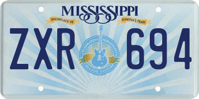 MS license plate ZXR694