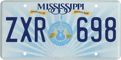 MS license plate ZXR698