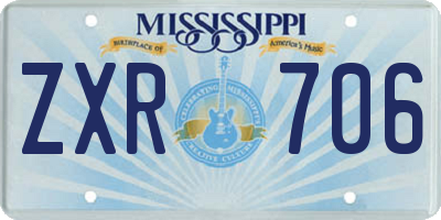 MS license plate ZXR706