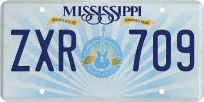 MS license plate ZXR709