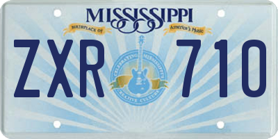 MS license plate ZXR710