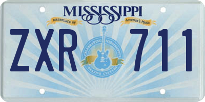 MS license plate ZXR711
