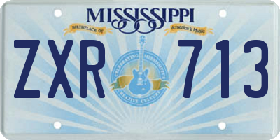 MS license plate ZXR713