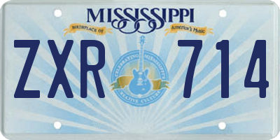 MS license plate ZXR714