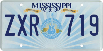 MS license plate ZXR719