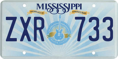 MS license plate ZXR733