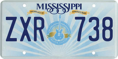 MS license plate ZXR738