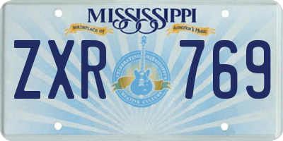 MS license plate ZXR769