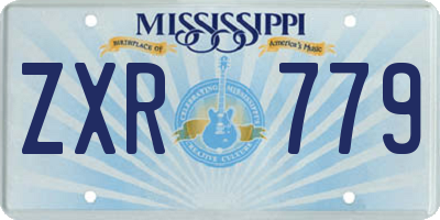 MS license plate ZXR779