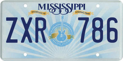 MS license plate ZXR786
