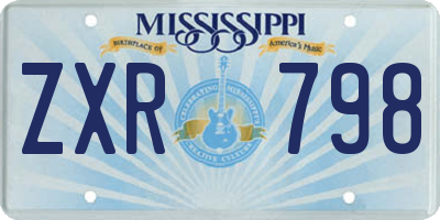 MS license plate ZXR798
