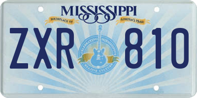 MS license plate ZXR810