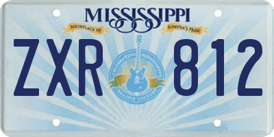 MS license plate ZXR812