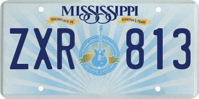 MS license plate ZXR813