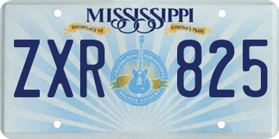 MS license plate ZXR825