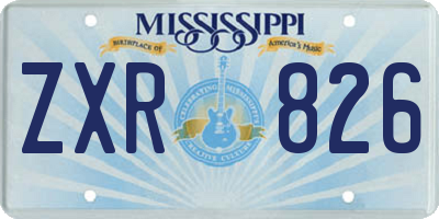 MS license plate ZXR826