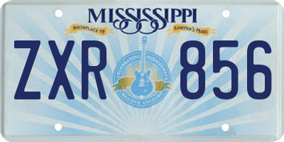 MS license plate ZXR856