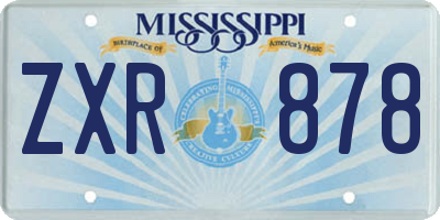 MS license plate ZXR878