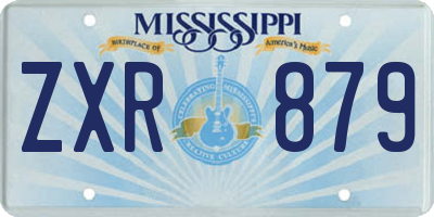 MS license plate ZXR879