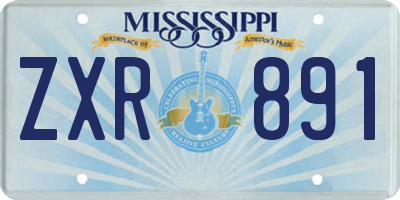 MS license plate ZXR891