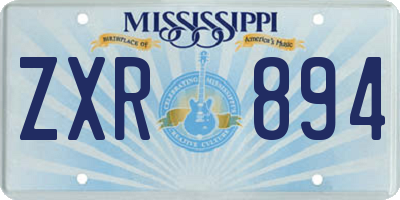 MS license plate ZXR894