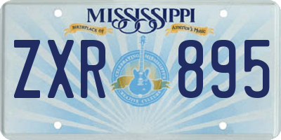 MS license plate ZXR895