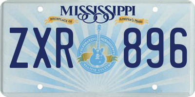 MS license plate ZXR896