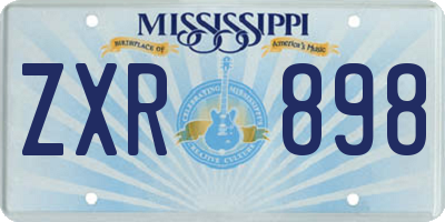 MS license plate ZXR898