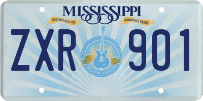 MS license plate ZXR901
