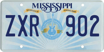 MS license plate ZXR902