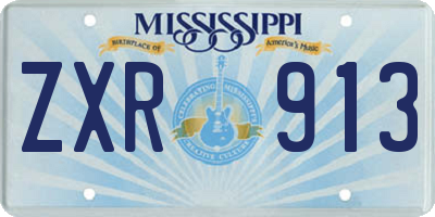 MS license plate ZXR913