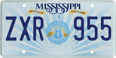 MS license plate ZXR955