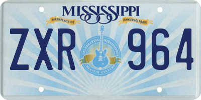 MS license plate ZXR964