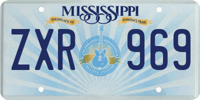 MS license plate ZXR969