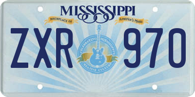 MS license plate ZXR970