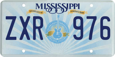 MS license plate ZXR976