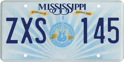 MS license plate ZXS145