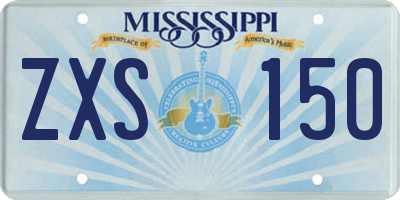 MS license plate ZXS150