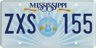 MS license plate ZXS155