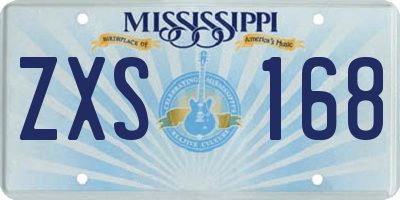 MS license plate ZXS168