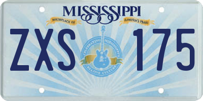 MS license plate ZXS175