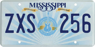 MS license plate ZXS256