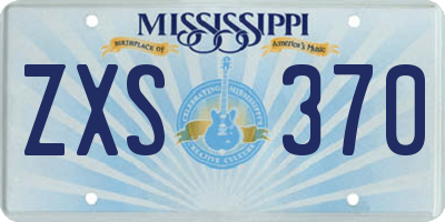 MS license plate ZXS370