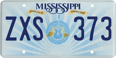 MS license plate ZXS373