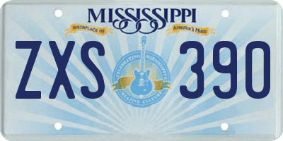 MS license plate ZXS390