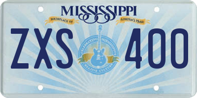 MS license plate ZXS400