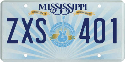 MS license plate ZXS401