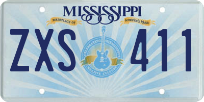 MS license plate ZXS411