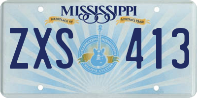 MS license plate ZXS413